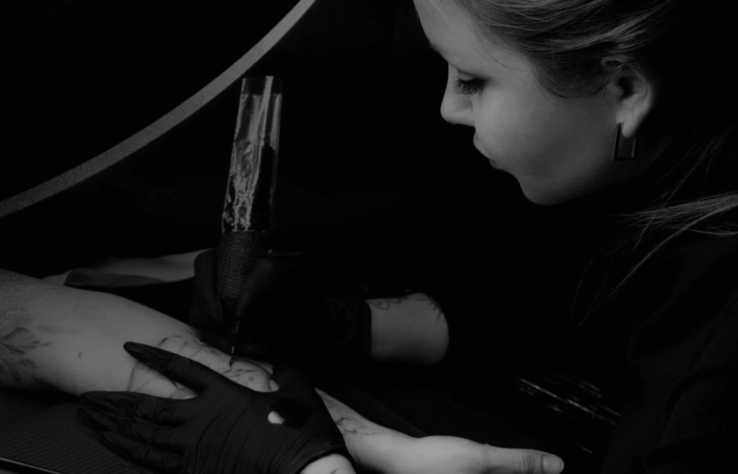 Tattoo artist workspace
